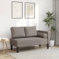 vidaXL Chaiselongue mit Kissen Taupe Stoff vidaXL Chaiselongue mit Kissen Taupe Stoff