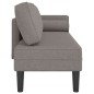 vidaXL Chaiselongue mit Kissen Taupe Stoff vidaXL Chaiselongue mit Kissen Taupe Stoff