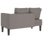 vidaXL Chaiselongue mit Kissen Taupe Stoff vidaXL Chaiselongue mit Kissen Taupe Stoff