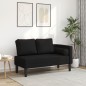 vidaXL Chaiselongue mit Kissen Schwarz Stoff vidaXL Chaiselongue mit Kissen Schwarz Stoff