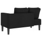 vidaXL Chaiselongue mit Kissen Schwarz Stoff vidaXL Chaiselongue mit Kissen Schwarz Stoff