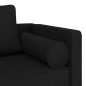 vidaXL Chaiselongue mit Kissen Schwarz Stoff vidaXL Chaiselongue mit Kissen Schwarz Stoff