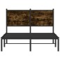 vidaXL Metallbett ohne Matratze Räuchereiche 120x190 cm vidaXL Metallbett ohne Matratze Räuchereiche 120x190 cm