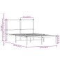 vidaXL Metallbett ohne Matratze Räuchereiche 120x190 cm vidaXL Metallbett ohne Matratze Räuchereiche 120x190 cm