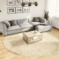 vidaXL Shaggy-Teppich PAMPLONA Hochflor Modern Golden Ø 280 cm vidaXL Shaggy-Teppich PAMPLONA Hochflor Modern Golden Ø 280 cm