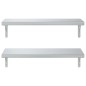 vidaXL Wandregale 2 Stk. 75x30 cm Silbern Edelstahl vidaXL Wandregale 2 Stk. 75x30 cm Silbern Edelstahl