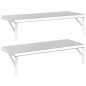 vidaXL Wandregale 2 Stk. 75x30 cm Silbern Edelstahl vidaXL Wandregale 2 Stk. 75x30 cm Silbern Edelstahl
