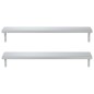 vidaXL Wandregale 2 Stk. 100x23,5 cm Silbern Edelstahl vidaXL Wandregale 2 Stk. 100x23,5 cm Silbern Edelstahl