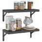 vidaXL Wandregale 2 Stk. 50x23,5 cm Schwarz Edelstahl vidaXL Wandregale 2 Stk. 50x23,5 cm Schwarz Edelstahl