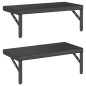 vidaXL Wandregale 2 Stk. 50x23,5 cm Schwarz Edelstahl vidaXL Wandregale 2 Stk. 50x23,5 cm Schwarz Edelstahl