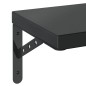 vidaXL Wandregale 2 Stk. 50x23,5 cm Schwarz Edelstahl vidaXL Wandregale 2 Stk. 50x23,5 cm Schwarz Edelstahl