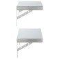 vidaXL Wandregale 2 Stk. 50x23,5 cm Silbern Edelstahl vidaXL Wandregale 2 Stk. 50x23,5 cm Silbern Edelstahl