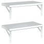 vidaXL Wandregale 2 Stk. 50x23,5 cm Silbern Edelstahl vidaXL Wandregale 2 Stk. 50x23,5 cm Silbern Edelstahl