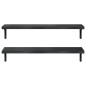 vidaXL Wandregale 2 Stk. 100x30 cm Schwarz Edelstahl vidaXL Wandregale 2 Stk. 100x30 cm Schwarz Edelstahl