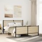 vidaXL Metallbett ohne Matratze Sonoma-Eiche 140x200 cm vidaXL Metallbett ohne Matratze Sonoma-Eiche 140x200 cm