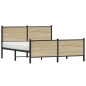 vidaXL Metallbett ohne Matratze Sonoma-Eiche 140x200 cm vidaXL Metallbett ohne Matratze Sonoma-Eiche 140x200 cm