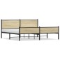 vidaXL Metallbett ohne Matratze Sonoma-Eiche 200x200 cm vidaXL Metallbett ohne Matratze Sonoma-Eiche 200x200 cm