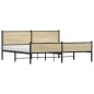 vidaXL Metallbett ohne Matratze Sonoma-Eiche 200x200 cm vidaXL Metallbett ohne Matratze Sonoma-Eiche 200x200 cm