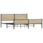 vidaXL Metallbett ohne Matratze Sonoma-Eiche 200x200 cm vidaXL Metallbett ohne Matratze Sonoma-Eiche 200x200 cm