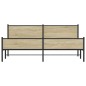 vidaXL Metallbett ohne Matratze Sonoma-Eiche 200x200 cm vidaXL Metallbett ohne Matratze Sonoma-Eiche 200x200 cm