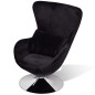 Sessel in Ei-Form Schwarz Sessel in Ei-Form Schwarz