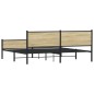 vidaXL Metallbett ohne Matratze Sonoma-Eiche 200x200 cm vidaXL Metallbett ohne Matratze Sonoma-Eiche 200x200 cm