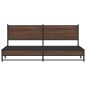 vidaXL Metallbett ohne Matratze Braun Eichen-Optik 200x200 cm vidaXL Metallbett ohne Matratze Braun Eichen-Optik 200x200 cm