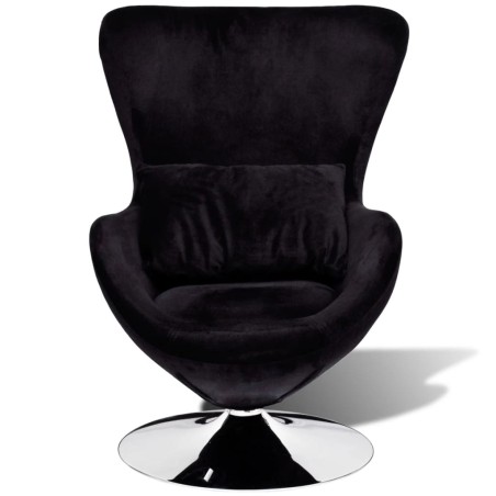 Sessel in Ei-Form Schwarz