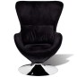 Sessel in Ei-Form Schwarz Sessel in Ei-Form Schwarz