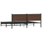 vidaXL Metallbett ohne Matratze Braun Eichen-Optik 200x200 cm vidaXL Metallbett ohne Matratze Braun Eichen-Optik 200x200 cm