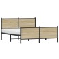 vidaXL Metallbett ohne Matratze Sonoma-Eiche 160x200 cm vidaXL Metallbett ohne Matratze Sonoma-Eiche 160x200 cm
