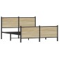 vidaXL Metallbett ohne Matratze Sonoma-Eiche 160x200 cm vidaXL Metallbett ohne Matratze Sonoma-Eiche 160x200 cm
