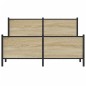 vidaXL Metallbett ohne Matratze Sonoma-Eiche 160x200 cm vidaXL Metallbett ohne Matratze Sonoma-Eiche 160x200 cm