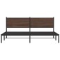 vidaXL Metallbett ohne Matratze Braun Eichen-Optik 200x200 cm vidaXL Metallbett ohne Matratze Braun Eichen-Optik 200x200 cm