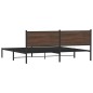 vidaXL Metallbett ohne Matratze Braun Eichen-Optik 200x200 cm vidaXL Metallbett ohne Matratze Braun Eichen-Optik 200x200 cm