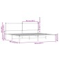vidaXL Metallbett ohne Matratze Braun Eichen-Optik 200x200 cm vidaXL Metallbett ohne Matratze Braun Eichen-Optik 200x200 cm