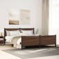 vidaXL Metallbett ohne Matratze Braun Eichen-Optik 193x203 cm vidaXL Metallbett ohne Matratze Braun Eichen-Optik 193x203 cm