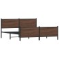 vidaXL Metallbett ohne Matratze Braun Eichen-Optik 193x203 cm vidaXL Metallbett ohne Matratze Braun Eichen-Optik 193x203 cm