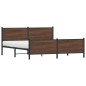 vidaXL Metallbett ohne Matratze Braun Eichen-Optik 193x203 cm vidaXL Metallbett ohne Matratze Braun Eichen-Optik 193x203 cm