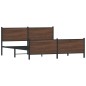 vidaXL Metallbett ohne Matratze Braun Eichen-Optik 193x203 cm vidaXL Metallbett ohne Matratze Braun Eichen-Optik 193x203 cm