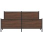 vidaXL Metallbett ohne Matratze Braun Eichen-Optik 193x203 cm vidaXL Metallbett ohne Matratze Braun Eichen-Optik 193x203 cm