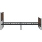 vidaXL Metallbett ohne Matratze Braun Eichen-Optik 193x203 cm vidaXL Metallbett ohne Matratze Braun Eichen-Optik 193x203 cm