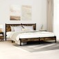 vidaXL Metallbett ohne Matratze Räuchereiche 180x200 cm vidaXL Metallbett ohne Matratze Räuchereiche 180x200 cm