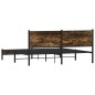 vidaXL Metallbett ohne Matratze Räuchereiche 180x200 cm vidaXL Metallbett ohne Matratze Räuchereiche 180x200 cm
