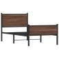 vidaXL Metallbett ohne Matratze Braun Eichen-Optik 75x190 cm vidaXL Metallbett ohne Matratze Braun Eichen-Optik 75x190 cm