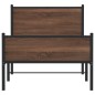 vidaXL Metallbett ohne Matratze Braun Eichen-Optik 75x190 cm vidaXL Metallbett ohne Matratze Braun Eichen-Optik 75x190 cm