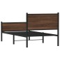 vidaXL Metallbett ohne Matratze Braun Eichen-Optik 75x190 cm vidaXL Metallbett ohne Matratze Braun Eichen-Optik 75x190 cm