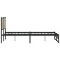 vidaXL Metallbett ohne Matratze Sonoma-Eiche 183x213 cm vidaXL Metallbett ohne Matratze Sonoma-Eiche 183x213 cm