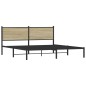 vidaXL Metallbett ohne Matratze Sonoma-Eiche 183x213 cm vidaXL Metallbett ohne Matratze Sonoma-Eiche 183x213 cm