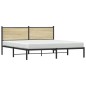 vidaXL Metallbett ohne Matratze Sonoma-Eiche 183x213 cm vidaXL Metallbett ohne Matratze Sonoma-Eiche 183x213 cm